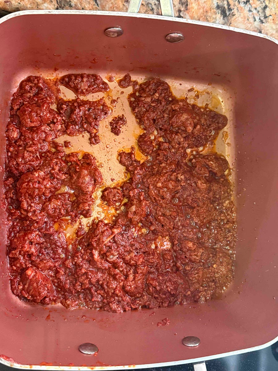 Brown chorizo and set aside