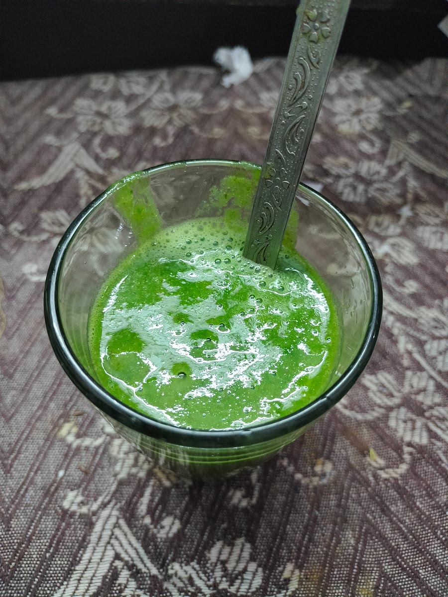 Then your smoothie is ready to drink.