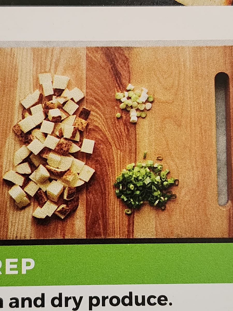 Wash and dry potatoes (and scallions)