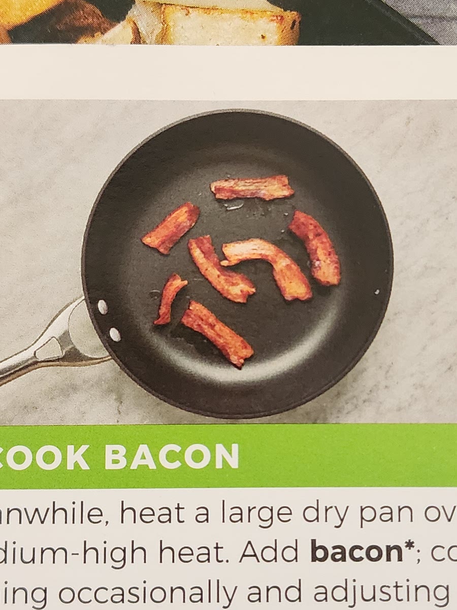 Heat a large skillet over medium-high heat. Add bacon; cook, turning occasionally and adjusting heat if necessary, until crispy, 6-10 minutes.