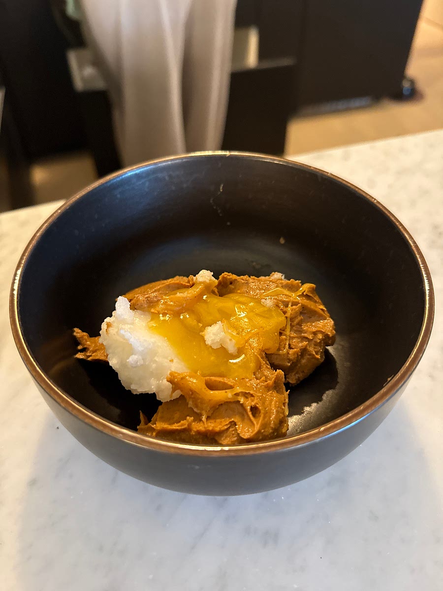 Mix peanut butter, coconut oil and honey until it’s creamy