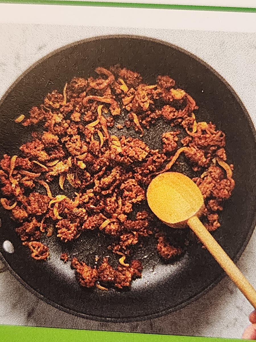 Arrange protein in an even layer in the pan. Cook, undisturbed, until browned on bottom, 3-4 minutes. Break into pieces, stirring occasionally, until protein is cooked through, 3-4 minutes. Drain any excess grease.