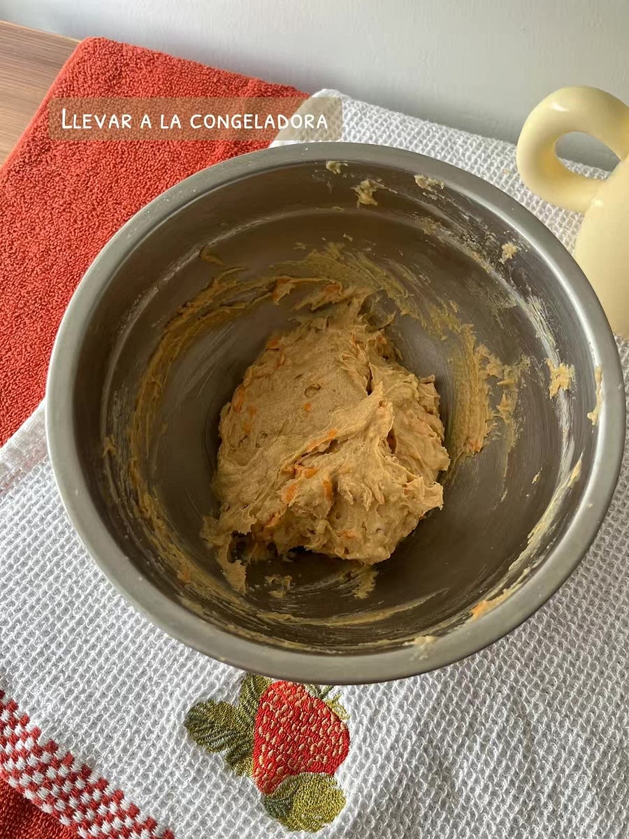 4. Add the carrot and chopped pecans, mix