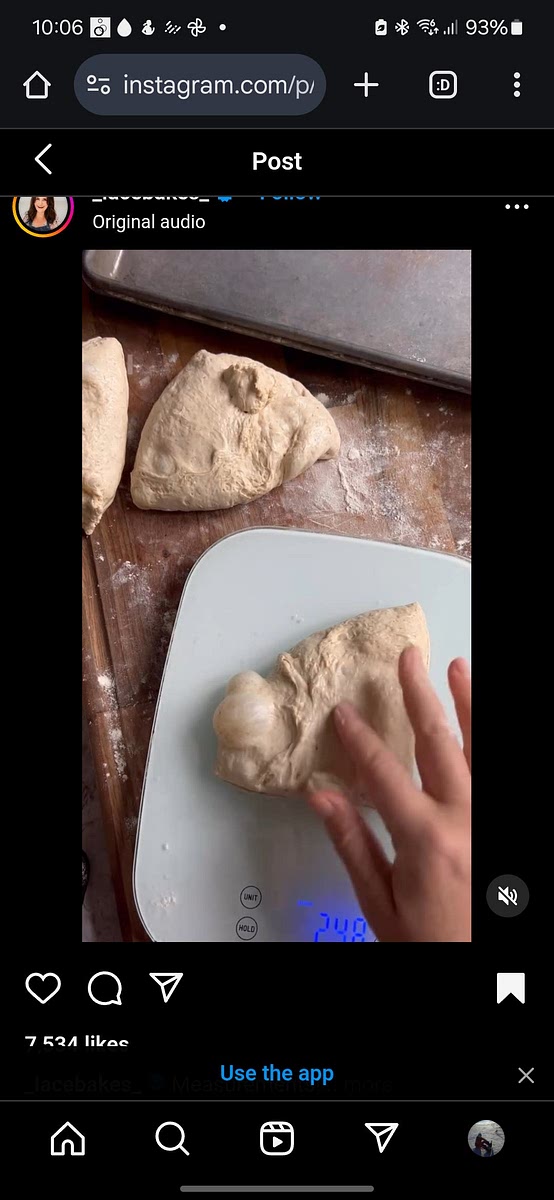 Portion the dough into four balls of about 250g each.