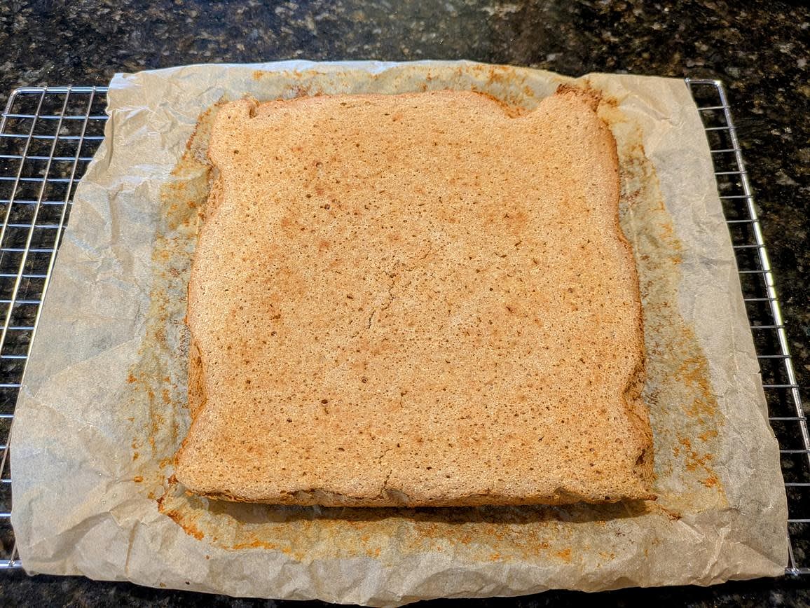 Bake at 400F for about 30 minutes, or until lightly browned, and a toothpick comes out nearly clean. Transfer to a wire rack to cool completely