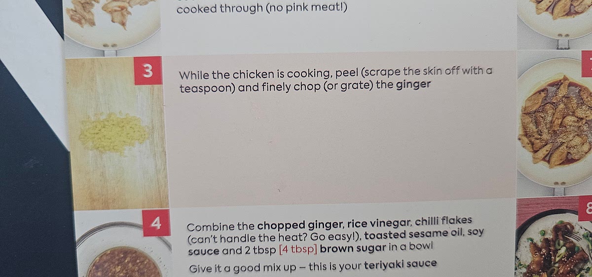 Scrape skin off ginger and finely chop