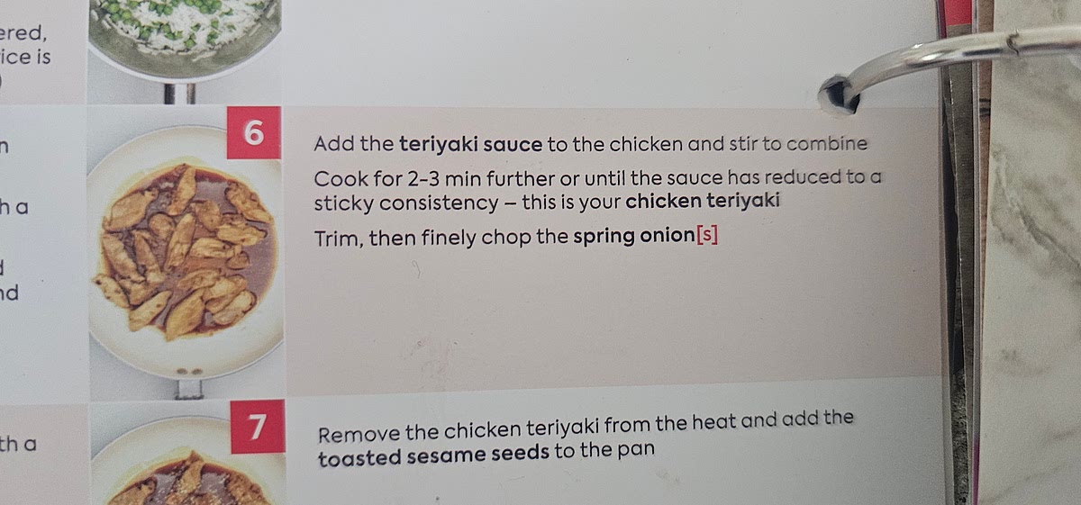 Add the teriyaki sauce to the chicken and combine