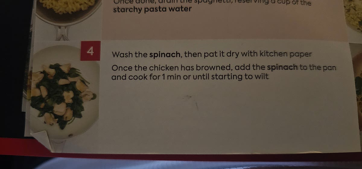 Wash the spinach