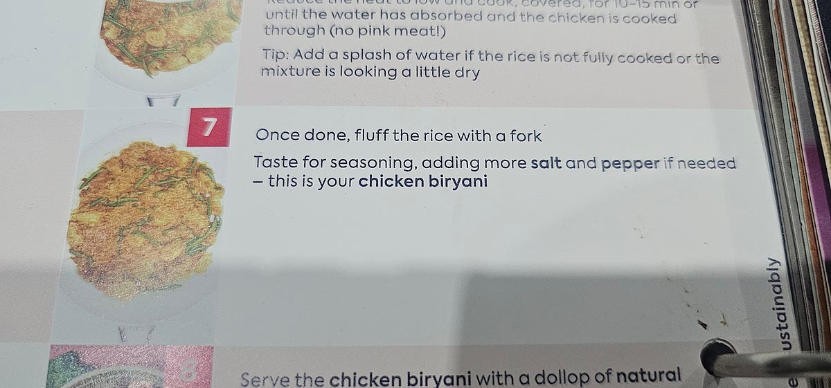 Fluff rice with fork