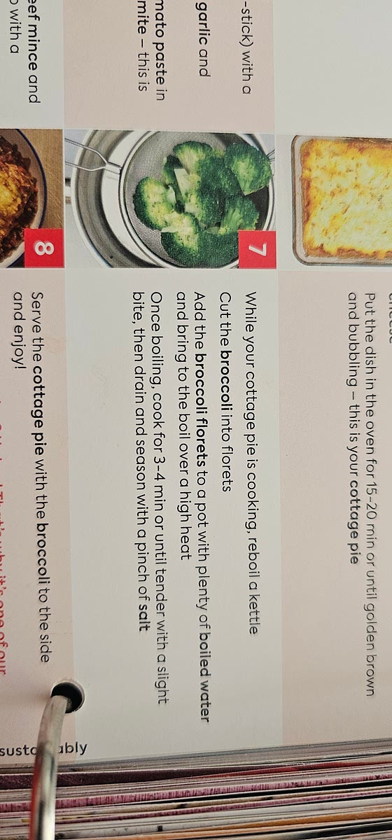 Cut and boil broccoli