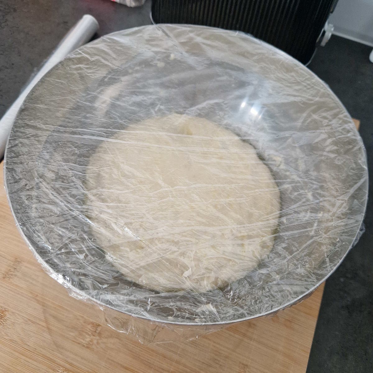 Wrap the bowl in cling film and leave in the fridge between 1 - 2 days