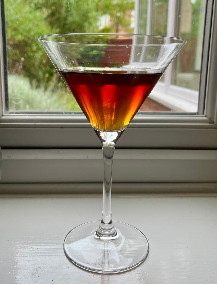 Strain into a cocktail glass and serve.