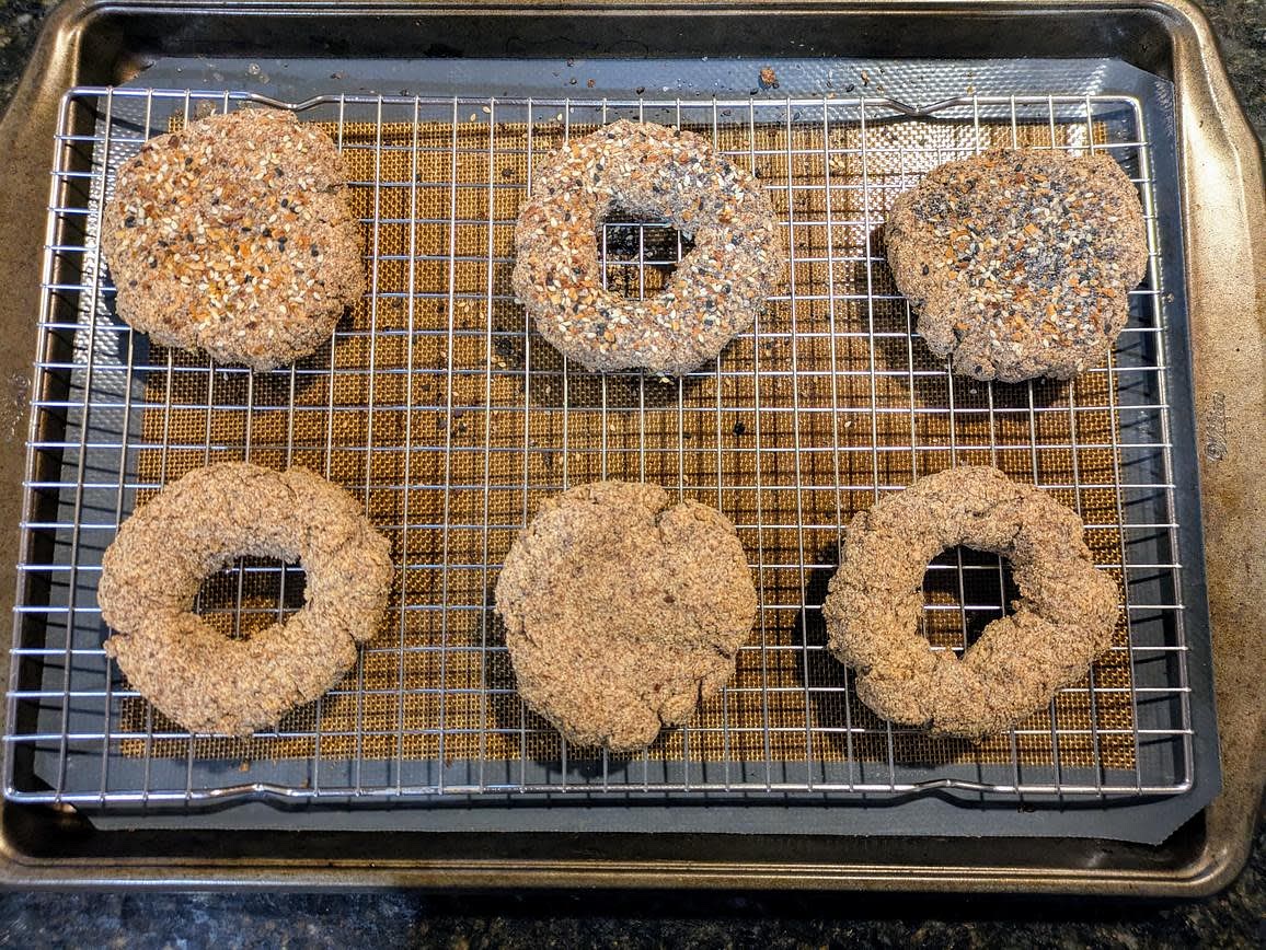 Bake for about 40 minutes at 375F, or until lightly browned on the bottom. Transfer to a wire rack to cool before slicing