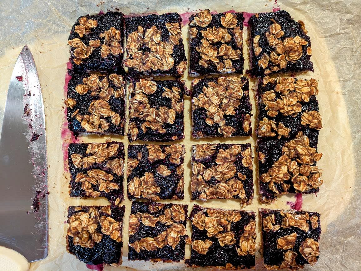 Refrigerate for at least 2 hours to allow the bars to set before slicing