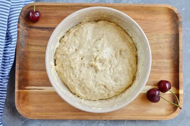 Make a well in the center and add the egg, milk, melted butter and whisk with a wooden spoon or electric beater until mixture is thick and smooth.