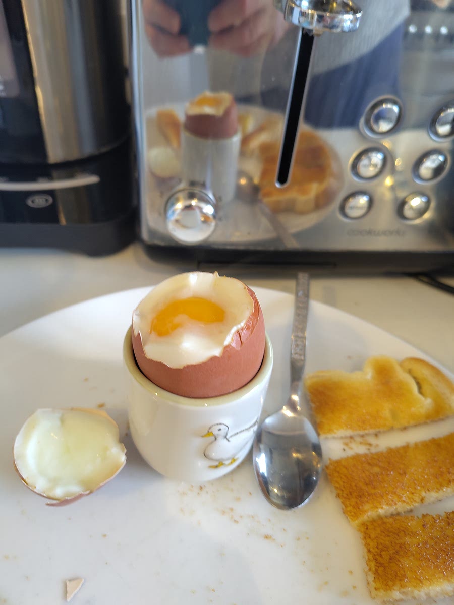 Serve as fast as possible to prevent the egg from congealing.