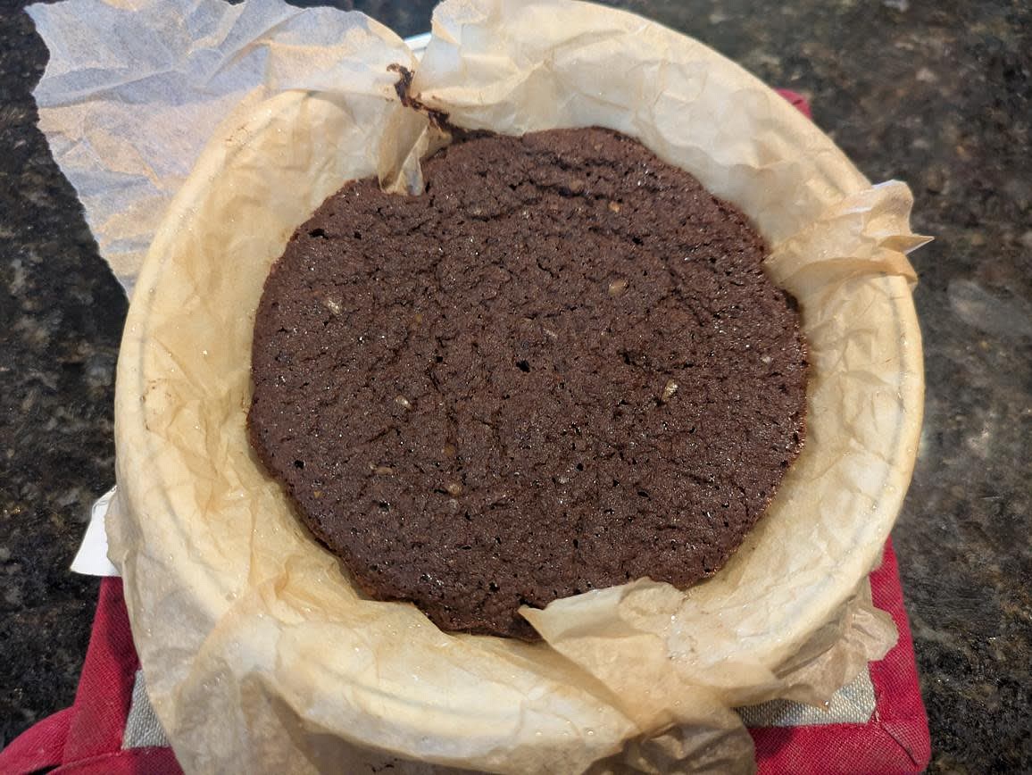 Bake at 350F for about 30 minutes, or until a toothpick comes out clean