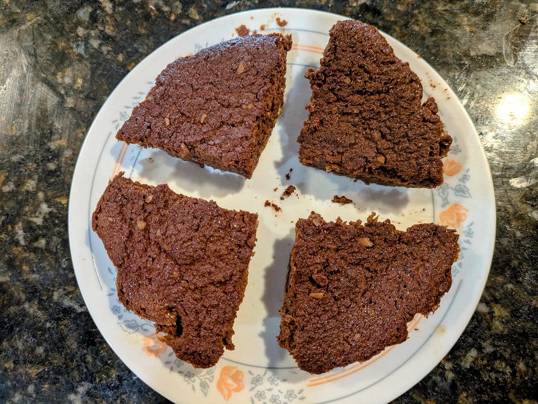 Transfer to the fridge, and let chill until totally cooled. Invert onto a plate, slice, and serve