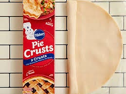 Step 2 Prepare pie crust or take your bought pie crust out of the refrigerator and follow the directions on the box for preparing. The one I have used is Pilsbury brand and it says to let it get to room temperature for 25-30 minutes before unrolling into the pie dish. I have never seen a pie crust look as good as the on ein this picture.