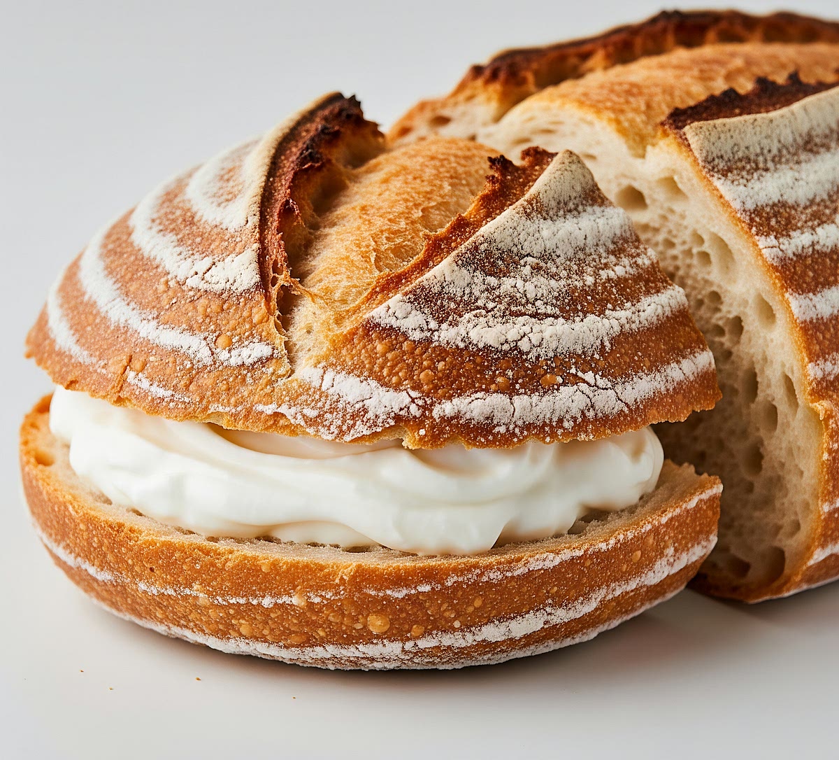 Un volta finito di mettere lo yogurt nel pane , chiuderlo