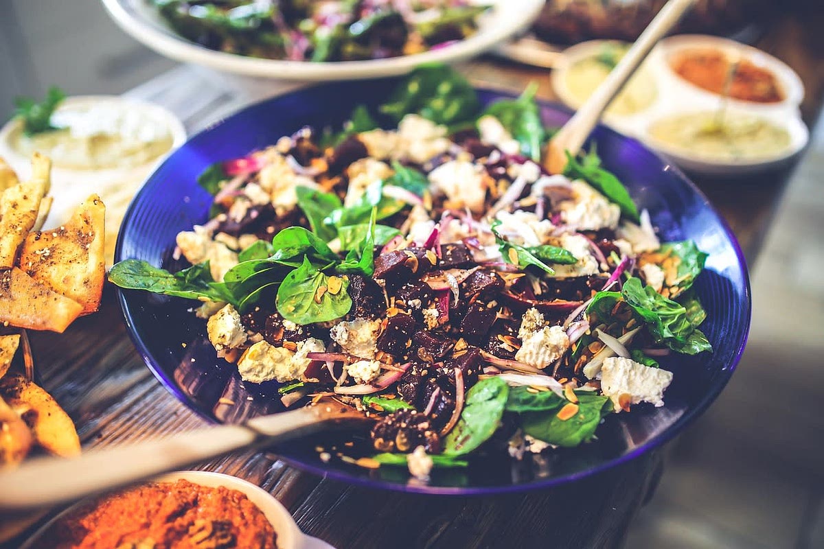 Toss the salad with the dressing until fully dressed