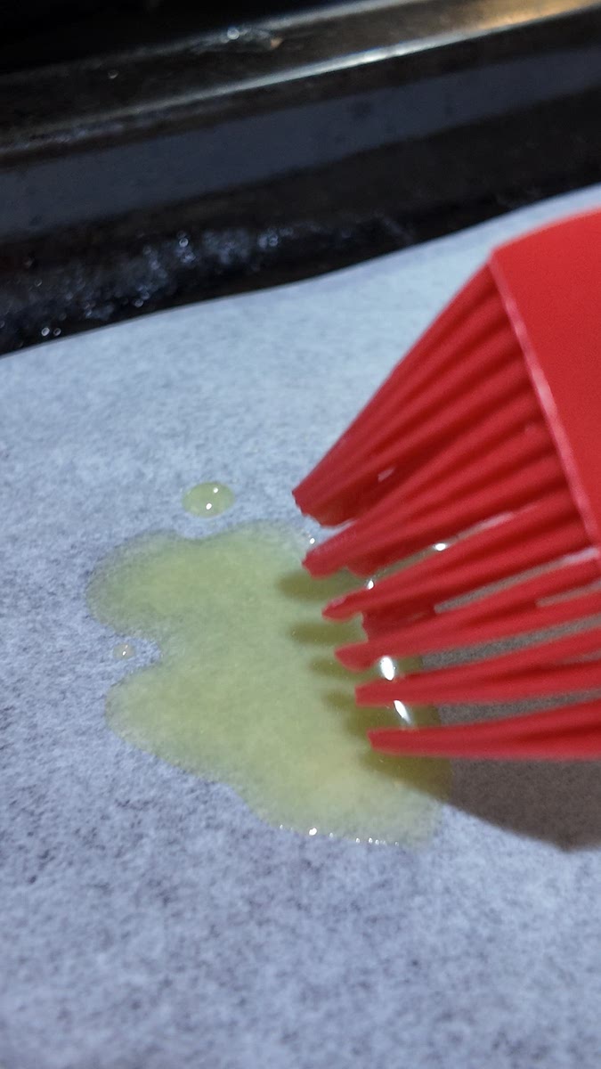 Prep your baking sheet with rectangles of melted butter where each pastry would go