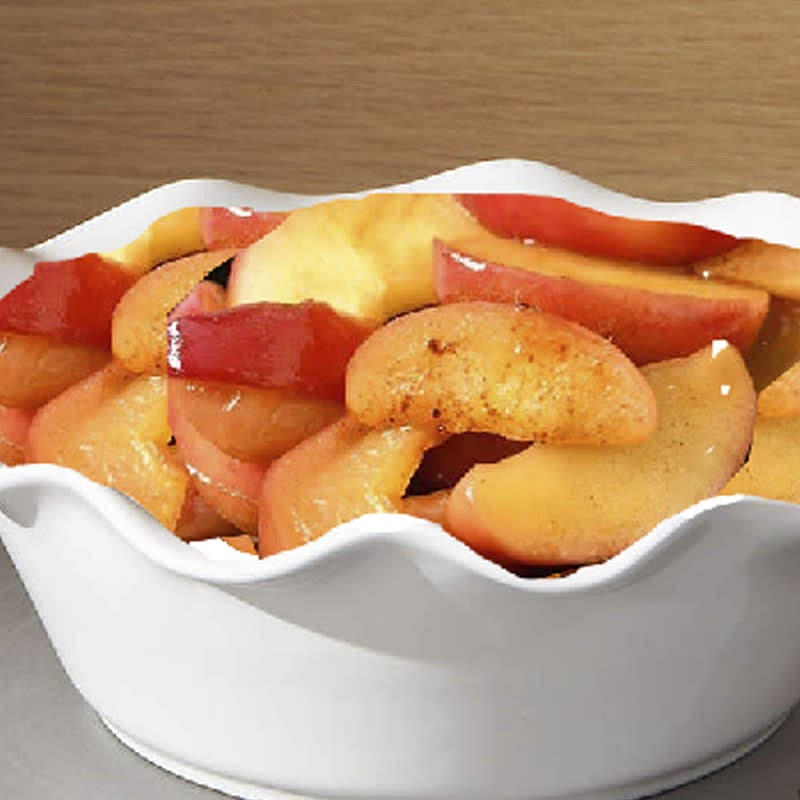 Sear the sliced apples on both sides and save.