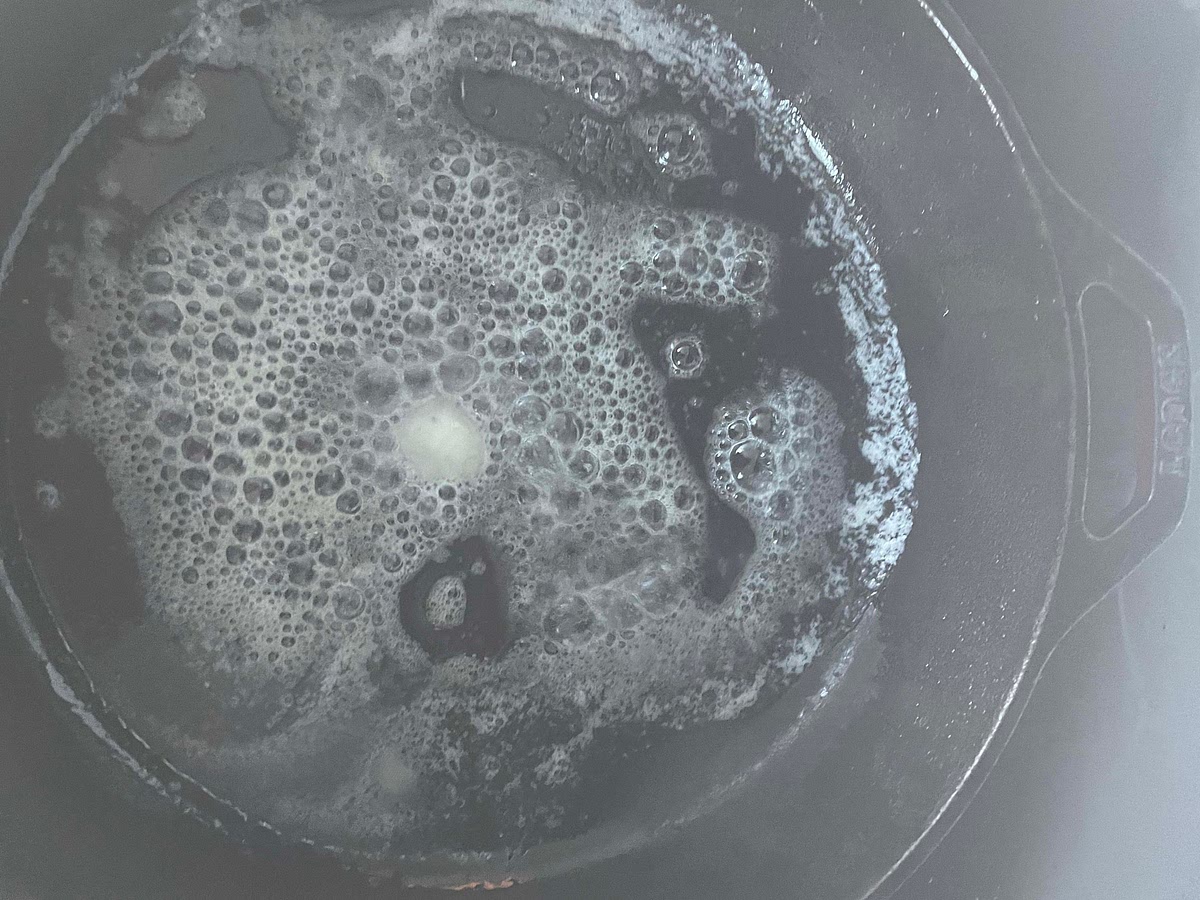 Melt 1 Tbs of butter in a pan
