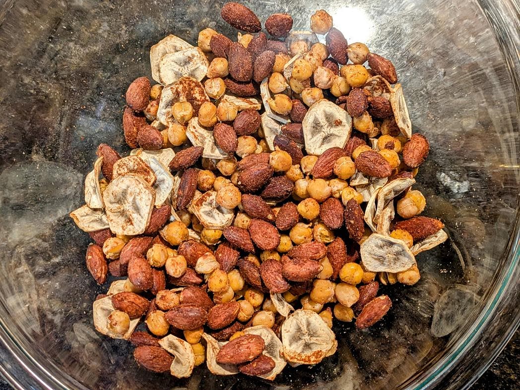When totally cooled, mix the 3 bowls together, and transfer to an airtight bag. Store at room temperature for up to 1 week, or in the fridge for up to 2 weeks