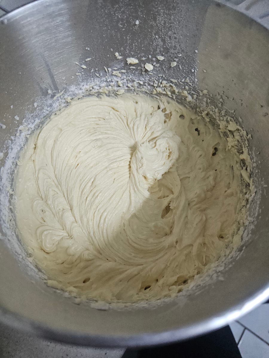 Add eggs and flower