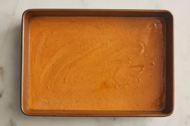 Pour into a lightly greased 13- x 9-inch baking dish.
