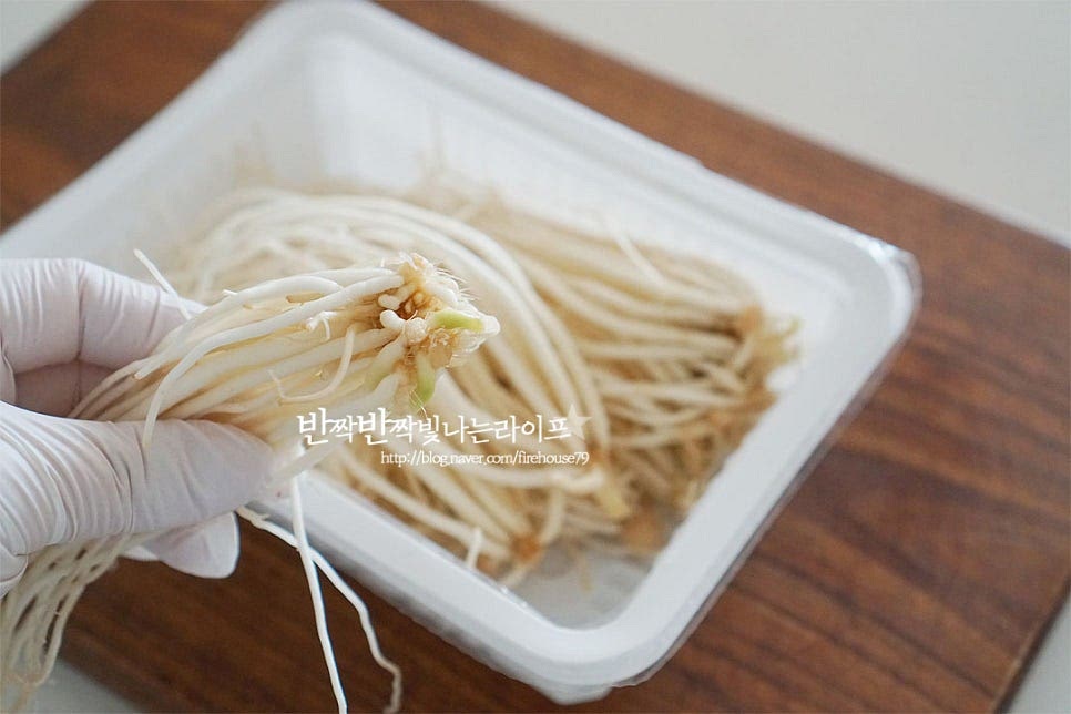 삼채나물은 줄기가 억세지 않고 갈변 없이 신선한 것을 준비해 줍니다. 윗부분을 잘라낸 뒤 길이에 따라 집어먹기 좋게 잘라줍니다. 물에 담가 살살 흔들어가며 꼼꼼하게 씻어 물기를 제거해 줍니다.