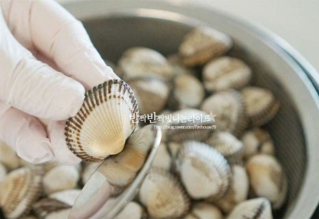입이 벌어진 것은 살이 붙어있는 부분만 남기고 바로 껍데기를 분리하고 다문 것은 이음새 부분에 숟가락을 넣고 비틀어주면 손쉽게 분리가 됩니다. 껍질째 꼬막무침을 만들었는데 먹기좋게 살만 발라내어주셔도 됩니다. 하나씩 분리해보니 질기지않고 탱글탱글 맛있게 삶아졌습니다.