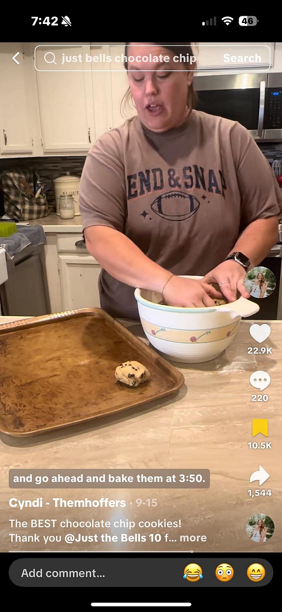 Make large cookie - 1/2 cup.