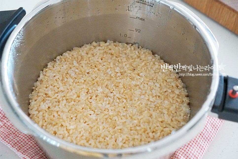 뜸을 들인 뒤 뚜껑을 열어보니 적당하게 찰기가 있으며 구수한 향이 가득합니다. 특유의 구수함이 있어 아이가 백미 짓다가 발아미로 밥을 하면 옥수수 삶은 냄새가 난다고 하더라고요. 주걱을 세워 위아래 골고루 섞어줍니다. 갓 지은 밥의 구수함이 풍부해요. 발아현미밥은 부드러운 식감이라 백미와 섞어 넣으면 아이들과 먹기에도 좋아요. 밀페통에 한 그릇씩 소분하여두고 먹기도 좋습니다. 갓 지은 밥의 구수한 맛과 발아 쌀의 부드러운 찰기가 어우러져 거칠지 않고 맛있게 챙겨먹기 좋습니다. 영상도 같이 담았어요. 쌀은 종류에 따라 불려준 뒤 밥물을 조금 더 잡고 요리해 줍니다. 불리기 과정과 밥물만 잘 맞추면 맛있는 한 끼를 맛볼 수 있답니다. 현미밥짓는법 다이어트 중에도 든든하게 식단 조절할 수 있는 먹을수록 고소한 식감이 느껴지는 맛을 맛있게 지어드세요. 끄읕 !