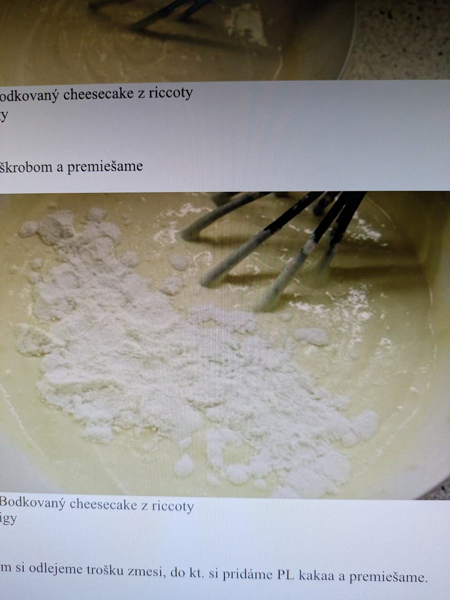 Poprášime škrobom a premiešame.