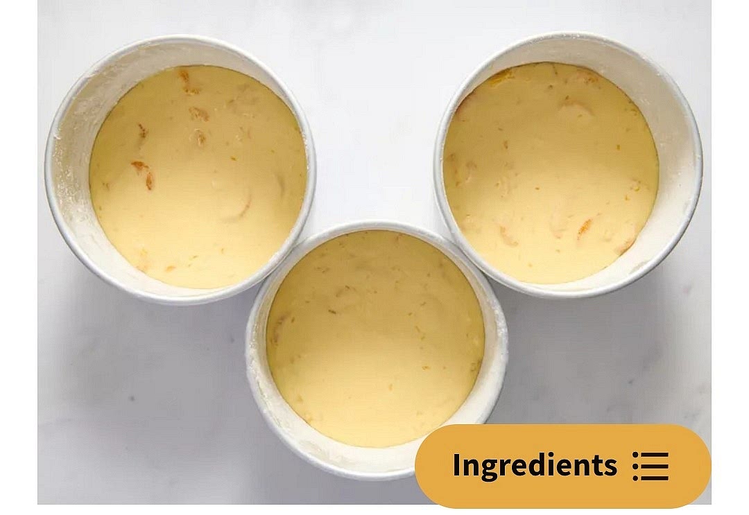 Mix mandarin oranges with juice, eggs, and oil. Pour batter into three greased and floured 8 inch round pans (layers will be thin)