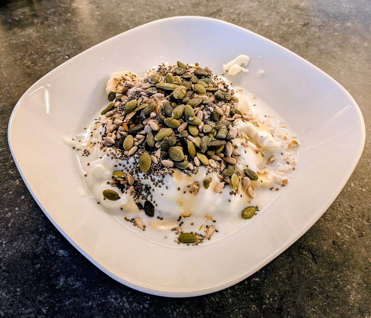 Sweeten with a few strings of pure Canadian maple syrup and seve. Enjoy!