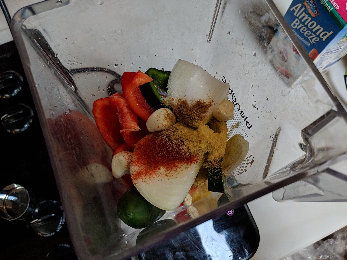 Throw it all in a big powerful blender