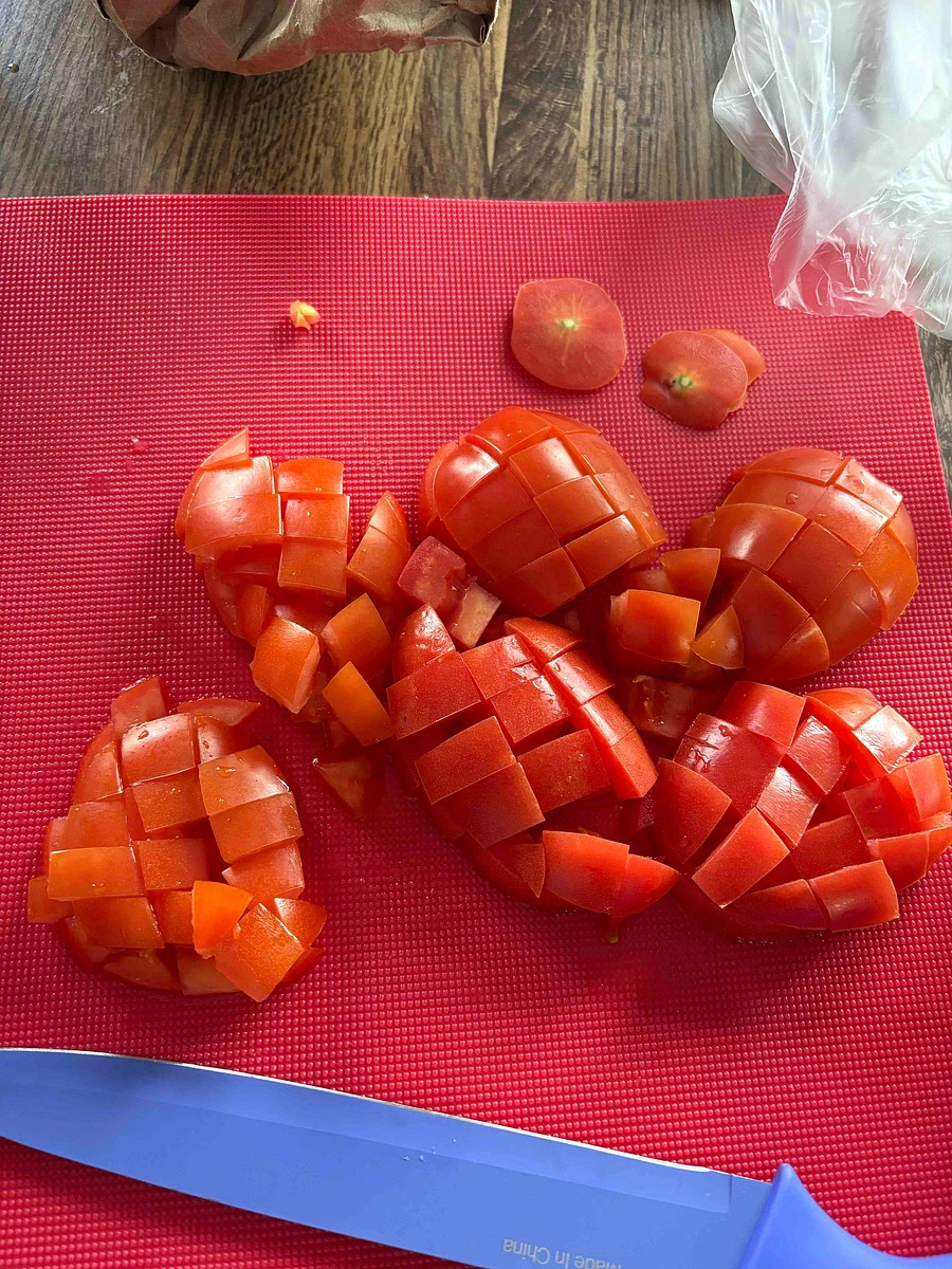 Add diced tomatoes and seasonings