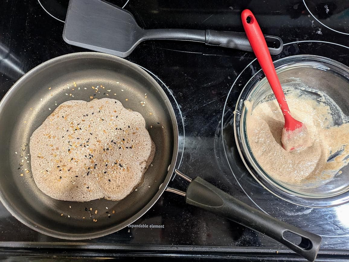 Cook each side for about 1-2 minutes, or until lightly browned. Repeat with the rest of the batter