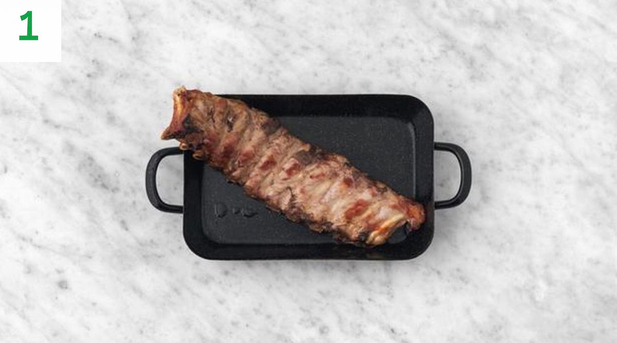 Preheat your oven to 220°C/200°C fan/gas mark 7.
Remove the ribs from the packaging and place in an ovenproof dish. Season with salt and pepper.
When the oven is hot, roast on the top shelf of your oven for 20-25 mins.