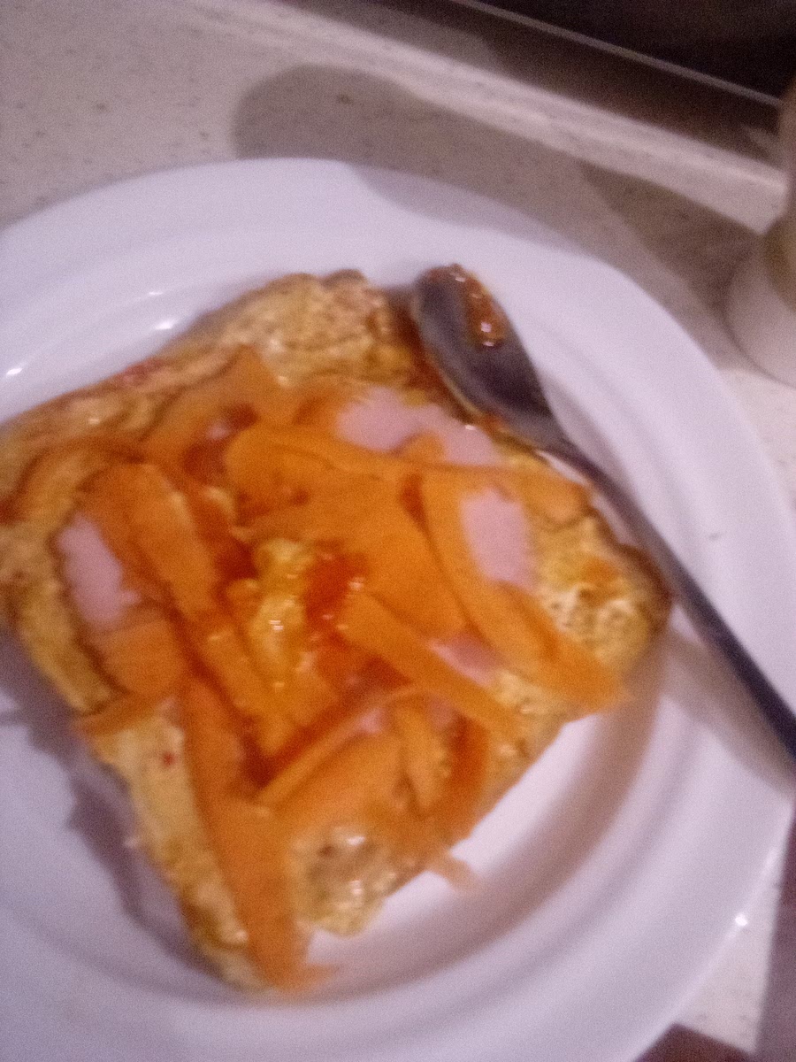 Add the carrot noodles and/or eggs. This is the β¨flavourβ¨ part. I love the carrots because they have a crunch and you have to focus while eating so you don't take too much at once. The eggs just taste SO good with the sauce. But not today cause .. no stove. π₯π₯
