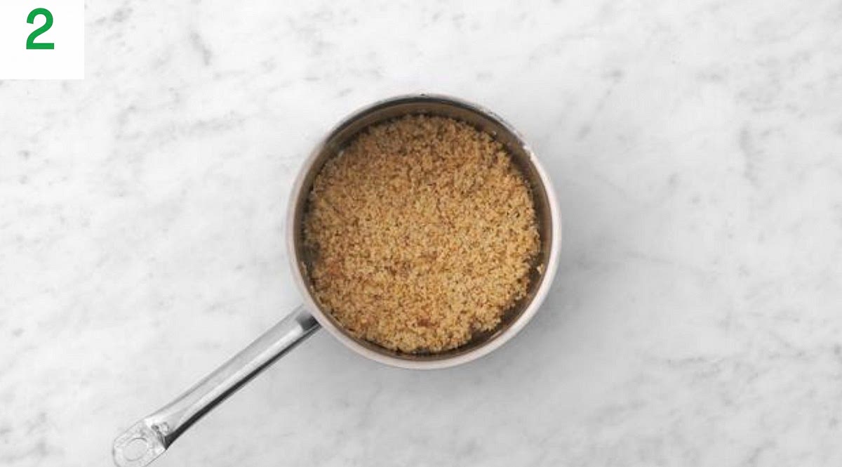 Pour the water for the bulgur (see pantry for amount) into a large saucepan, stir in half the veg stock paste and bring to the boil.
Stir in the bulgur, bring back up to the boil and simmer for 1 min.
Pop a lid on the pan and remove from the heat. Leave to the side for 12-15 mins or until ready to serve.