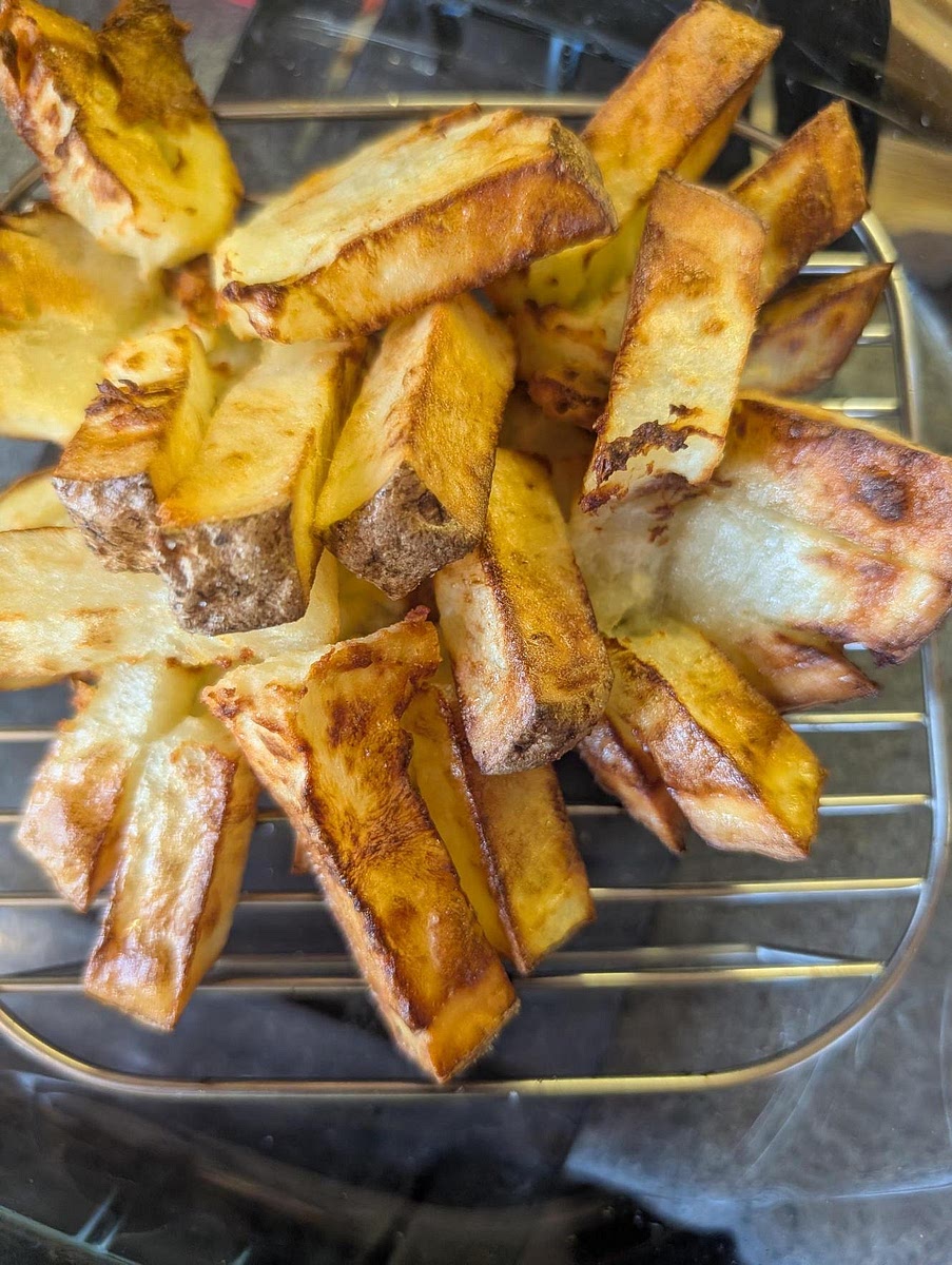 Russet potato: Could add garlic powder, onion powder, fresh garlic, chives, cheese, or whatever else sounds good.