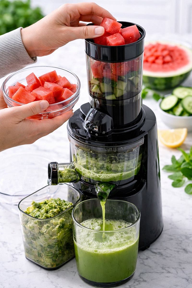 Add the watermelon next.