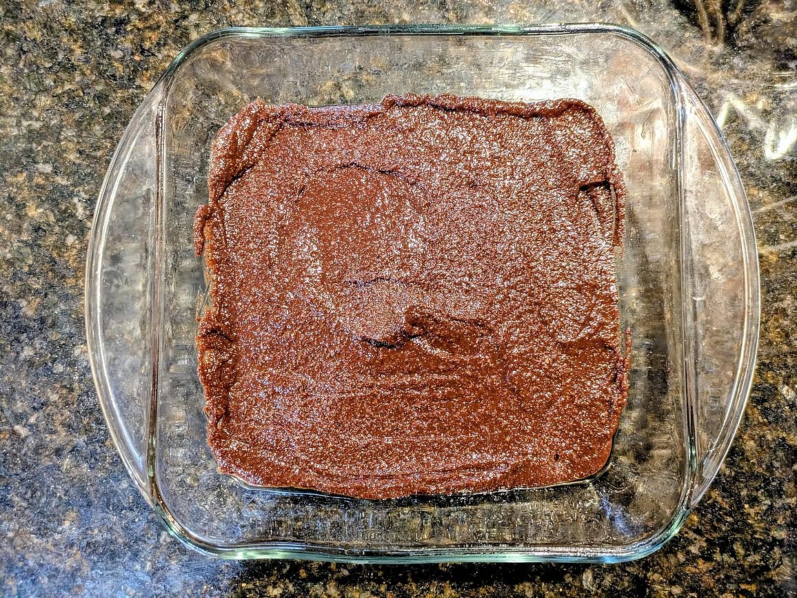 Transfer the batter to your prepared pan. Chill in the fridge for at least 4 hours to dissolve the sweetener