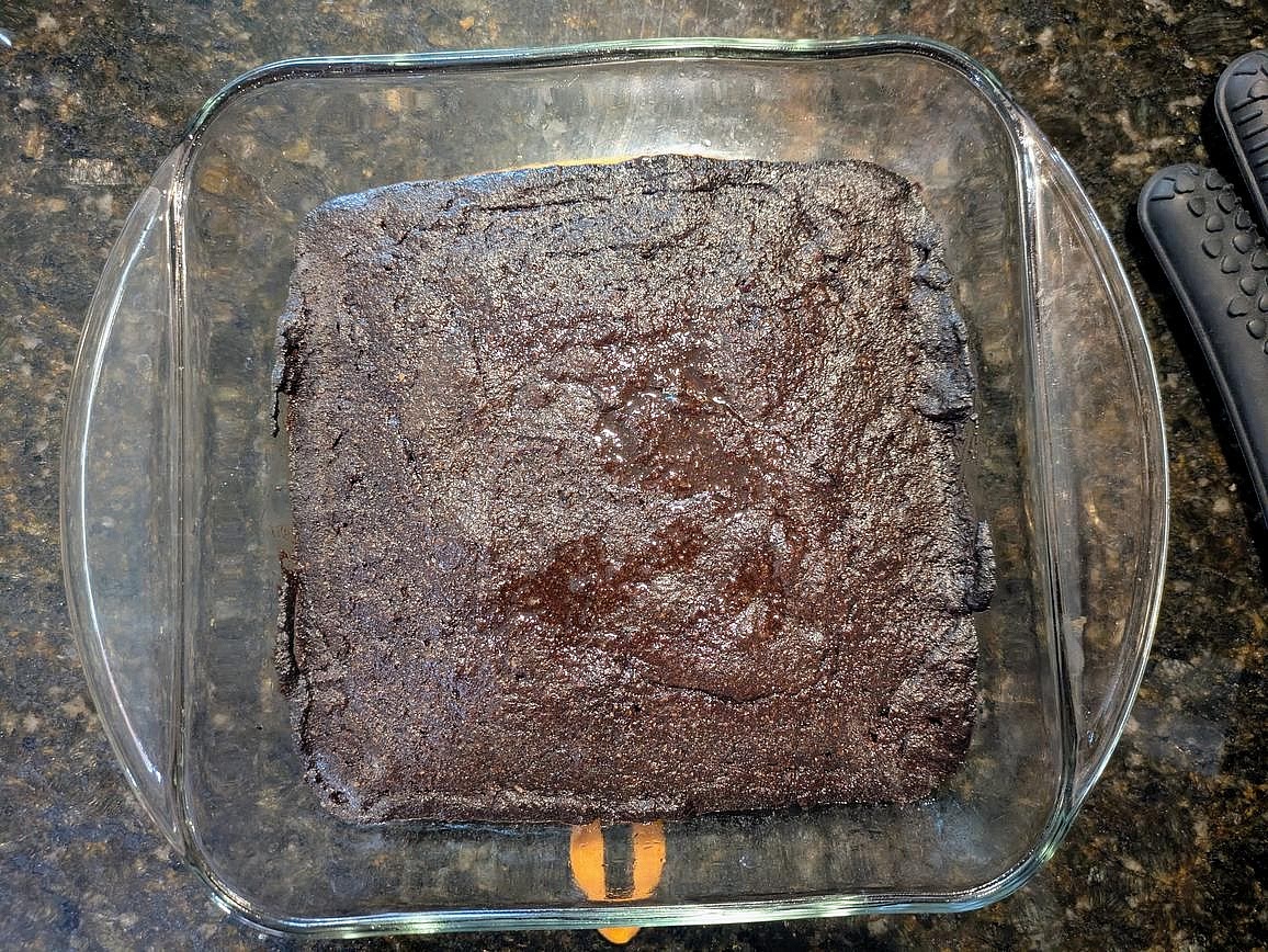 Bake at 350F for about 30 minutes, or until the top is just set, a toothpick comes out with some wet crumbs, and the center no longer jiggles