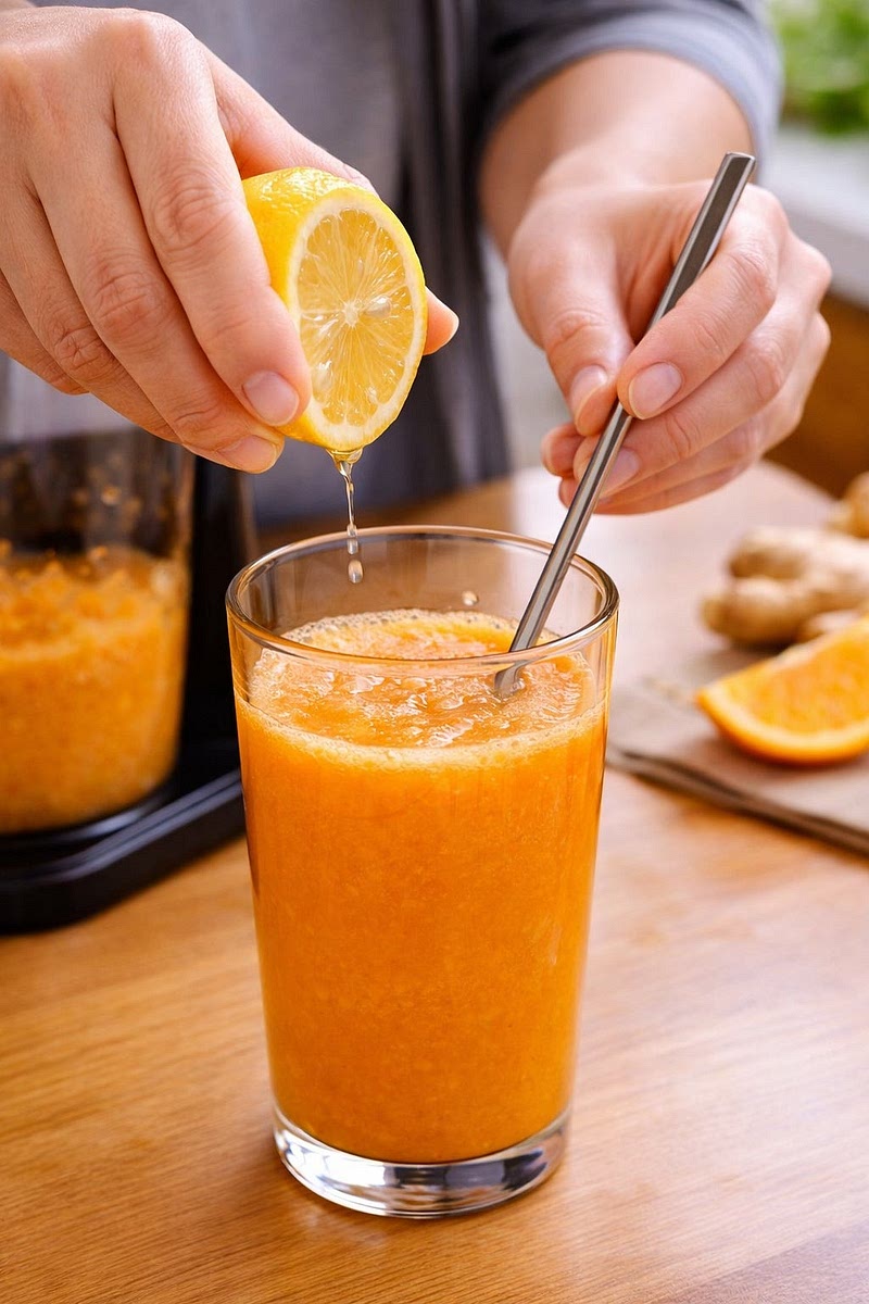 Add the lemon juice and stir well.