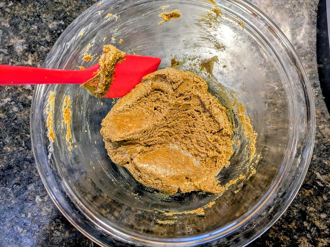 Mix together pistachio butter, honey, and vanilla with a silicone spatula in a medium bowl to form a dough